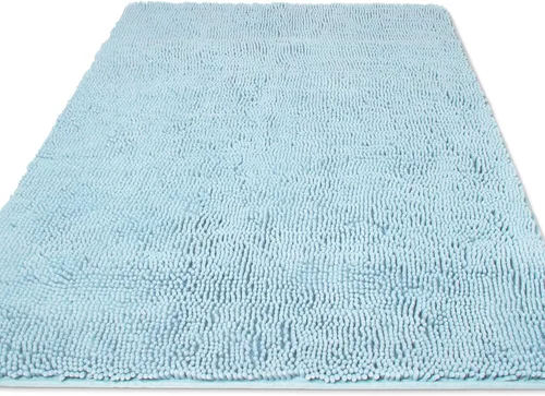 Miniatura 111 de Yeaban Alfombra de pasillo de baño de 24 x 72 pulgadas, antideslizante, alfombra de baño larga de felpilla gruesa, absorbente y lavable, alfombra