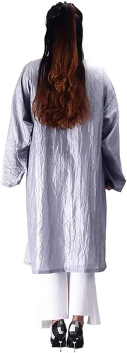 Miniatura 4 de TOPTIE Bata de salón de belleza, vestido de cliente unisex, cierre frontal ajustable, ligero e impermeable