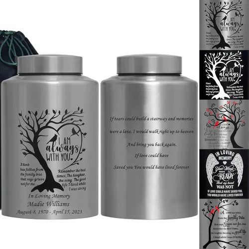 Miniatura 8 de Urnas de cremación para cenizas humanas, adultos, hombres y mujeres, urna decorativa grande, urna de pájaros cardenales, hasta 220 libras, urnas