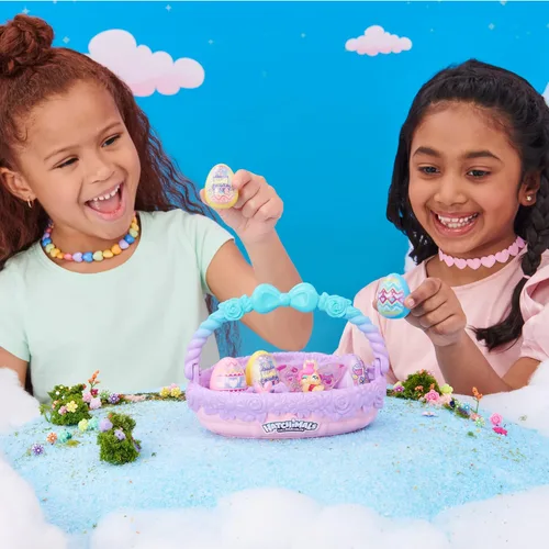 Miniatura 4 de Hatchimals CollEGGtibles, canasta de juguetes de primavera familiar con 6 personajes de conejos, juguetes para niñas de 5 años en adelante Morado