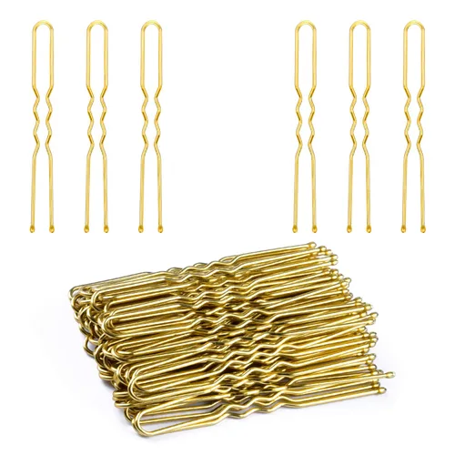 Miniatura 10 de IKOCO Horquillas para el cabello en forma de U de 2.4 pulgadas para mujer, pasadores de moño con caja de almacenamiento, color marrón