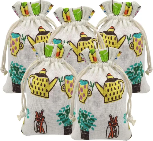 Miniatura 7 de 20 bolsas de arpillera con cordón, bolsas de regalo de boda de 3.9 x 5.3 pulgadas, joyas, fiestas de cumpleaños, baby shower, artes y manualidades