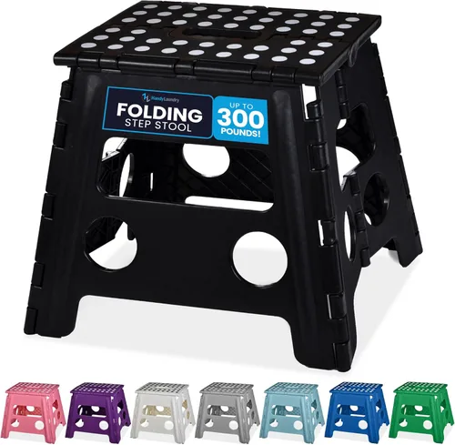 Miniatura 16 de Handy Laundry Taburete plegable de paso - Taburete plegable lo suficientemente resistente para apoyar a adultos y lo suficientemente seguro