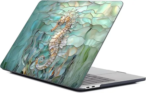 Miniatura 17 de para MacBook Pro de 13 Pulgadas Versión 2013-2015 Modelo A1425/A1502 Estuche para Computadora Negro, Estuche Rígido para Laptop de Patrón Premium
