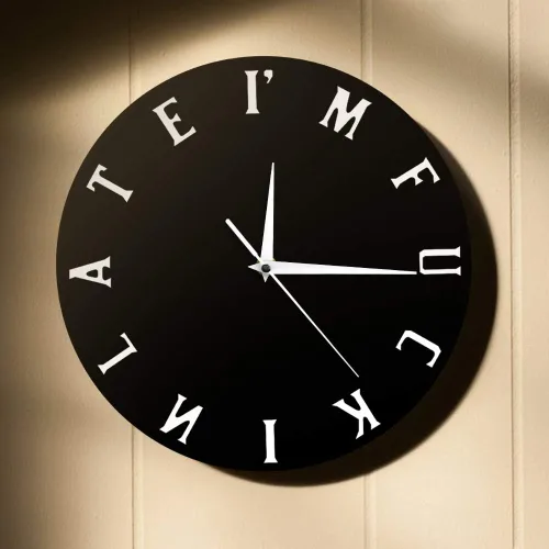 Miniatura 7 de The Geeky Days I'm F #*kin Reloj de pared tardío Reloj maduro Sweary Moods Expresión Nueva concepción del tiempo, el reloj de pared perfecto