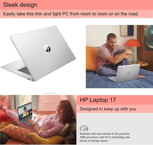 Miniatura 4 de HP Portátil de 17.3 pulgadas, pantalla FHD 1920 x 1080, Windows 11 Pro, AMD Ryzen 5 7430U, estudiantes y negocios, memoria de 32 GB, SSD de 1 TB