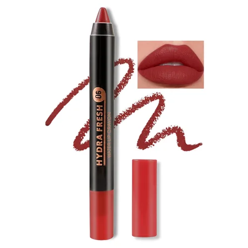 Miniatura 8 de Boobeen Lápiz labial mate de lápiz labial cremoso aterciopelado, cobertura completa, alto pigmento, impermeable, de larga duración, para mujeres