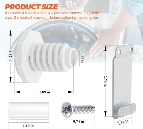 Miniatura 5 de UPGRADE W10869845 - Kit de apilamiento para secadora Whirlpool Maytag Standard y Long Vent Dryer & Lavadora, reemplaza 52774 W10298318 W10298318RP