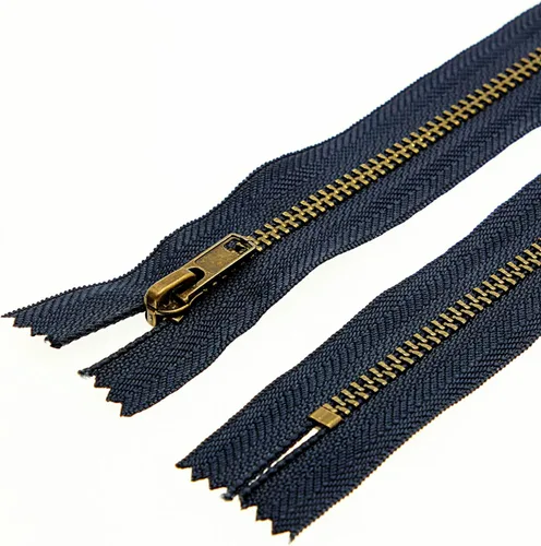 Miniatura 3 de Leekayer Cierre de cremallera de metal de 9 pulgadas, color azul marino, cremallera de latón de 9.1 in para coser jeans, manualidades, bolsa