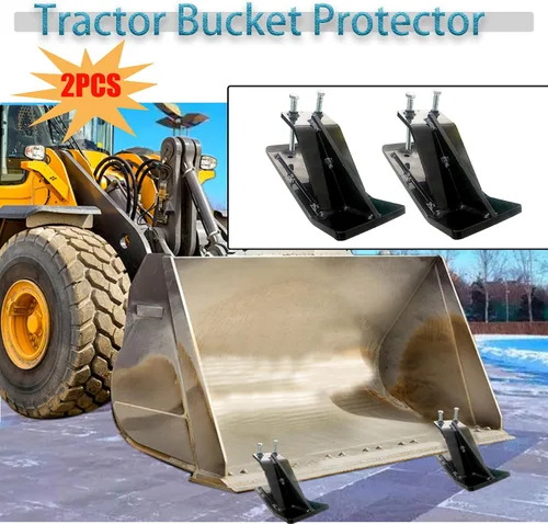 Miniatura 6 de Protector de cubo de tractor, 2 protectores de borde de esquí, protector antideslizante para césped y peluquería de césped, protector de borde