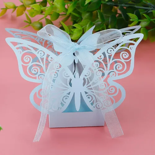 Miniatura 2 de Marhynchus 100 cajas de chocolate con azúcar y azúcar, patrón europeo, decoración de boda de papel para decoración de boda, fiesta de cumpleaños
