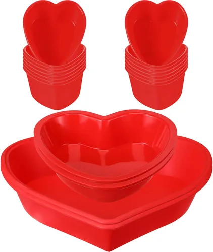 Miniatura 8 de 4 moldes de silicona para pasteles de corazón, moldes antiadherentes para aniversario, cumpleaños, aperitivos, cupcakes