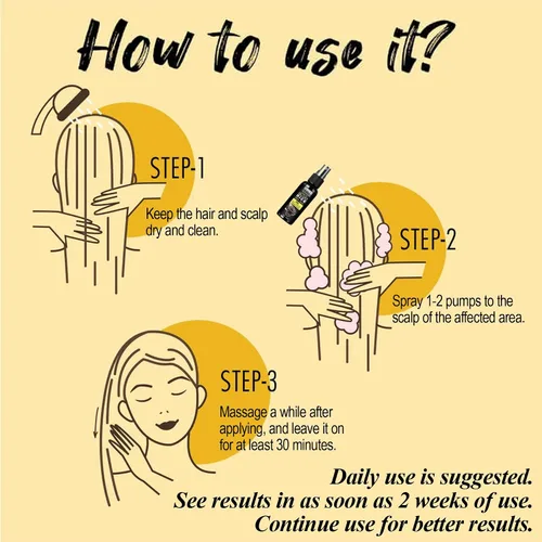 Miniatura 4 de Suero para el crecimiento del cabello para mujeres y hombres, spray de agua de arroz negro, tratamiento de pérdida de cabello para cabello dañado