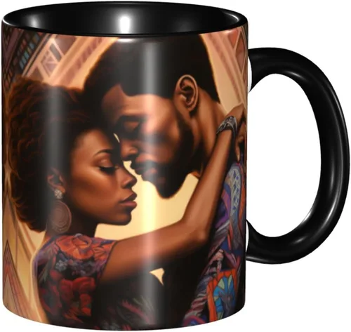 Miniatura 28 de Taza de café, taza de té para mujeres y niñas, taza de diseño único, perfecta para regalos, mujeres afroamericanas afro