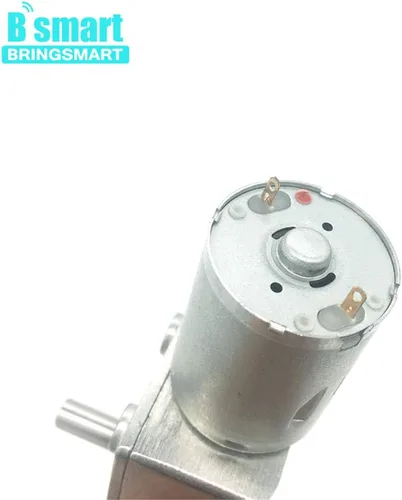 Miniatura 4 de BRINGSMART JGY-370 Motor de engranaje helicoidal de 12 V 10 rpm DC Motor de alto par motor de 12 voltios Mini turbina gusano reductor de 12 V Motor