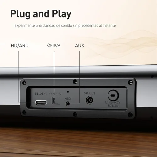 Miniatura 8 de Barra de sonido con subwoofer para TV, sistema de altavoces Bluetooth 5.3 con 2 micrófonos inalámbricos de karaoke, audio de sonido envolvente