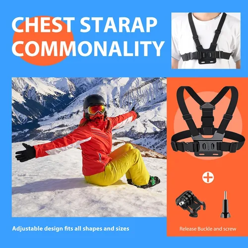 Miniatura 3 de HONGDAK Kit de Accesorios para Cámara de Acción 70 en 1 Actualización Compatible con GoPro Hero 13 12 11 10 9 8 7 6 5 4 3 3+ Max 11 mini Insta360 X5