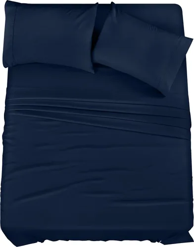 Miniatura 51 de Juego de sábanas King de Utopia Bedding – Juego de 4 sábanas para cama King, microfibra suave y transpirable, incluye 1 sábana bajera, 1 sábana Beige