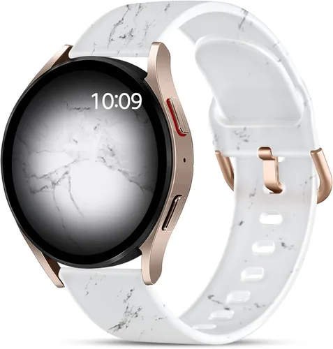 Miniatura 8 de GEAK Correa Transparente Linda Compatible con Samsung Galaxy Watch 7 6 5 4 Band/Galaxy Watch 7 6 5 4 Band, Correa de Repuesto de Silicona Suave