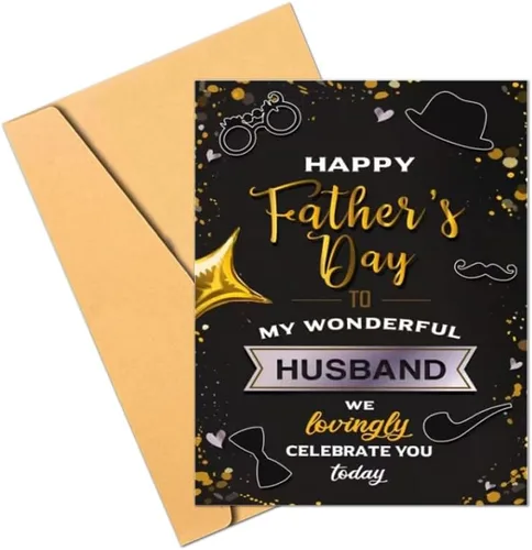 Miniatura 7 de Tarjetas del día del padre, tarjetas de felicitación del día del padre con sobres, tarjeta del día del padre de hijo, hija, marido, esposa, niños