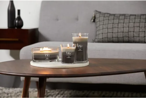 Miniatura 4 de WoodWick Warm Woods Trilogy - Velas navideñas de regalo para mujeres y hombres, vela mediana de reloj de arena Trilogy de 9.7 oz con mecha
