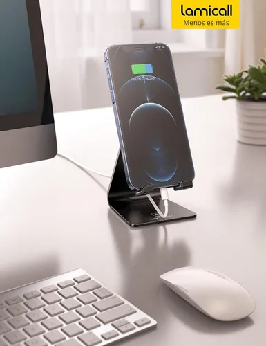 Miniatura 7 de Lamicall Soporte de teléfono universal ajustable., Negro