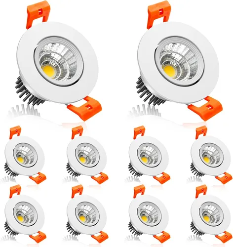 Miniatura 13 de Lámpara LED Downlight de 2 pulgadas, kit de luz de techo regulable de 3 W, luz blanca ultra cálida de 2700 K, luces LED blancas CRI80