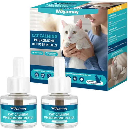 Miniatura 5 de Woyamay Difusor calmante para gatos, difusor calmante de feromonas para gatos, para aliviar la ansiedad de los gatos, kit de difusor de feromonas