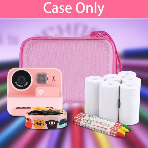 Miniatura 6 de Aenllosi Funda rígida para cámara Dylanto/Meetrye/Anchioo Kids de impresión instantánea, bolsa de cámara para cámara de video infantil y 6 piezas