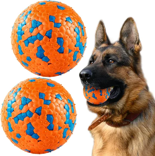 Miniatura 14 de FUSOTO 3 pelotas de tenis duraderas para perros masticadores agresivos, para perros grandes, medianos y pequeños