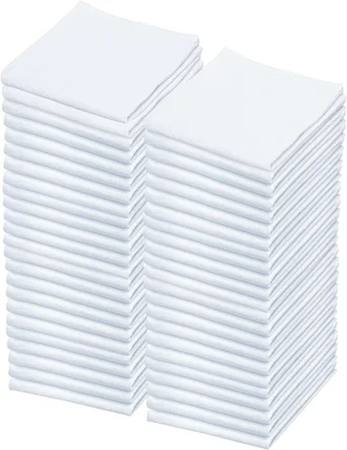 Miniatura 52 de Toallas de saco de harina Toalla de té para manualidades, plato de cocina, toalla de algodón en blanco para bordado, funda de lino para hornear