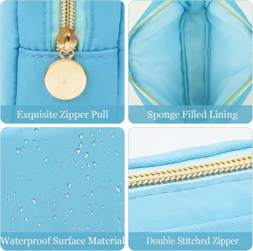 Miniatura 3 de XSUIOY Bolsa de maquillaje de viaje para bolso, bonita bolsa de maquillaje preparada para cosméticos, bolsa organizadora para mujeres, bolsa