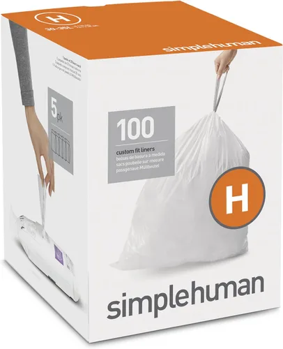 Miniatura 12 de simplehuman Forro para bote de basura de ajuste personalizado, 45 litros/12 galones, 20 unidades (paquete de 2)