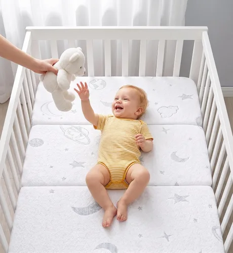 Miniatura 2 de Tri-fold Pack and Play Mattress, 38x26 Memory Foam & High Density Foam Baby Mattress for Pack N Play, Foldable Travel Pack N Play Mattresses