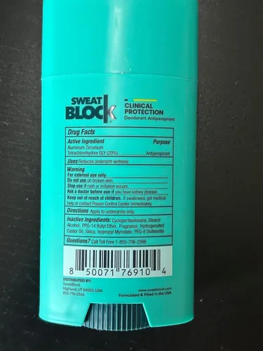 Miniatura 9 de SweatBlock Desodorante Antitranspirante para Mujeres y Hombres 48 Horas de Alta Protección contra el Sudor y el Olor Sin Irritación
