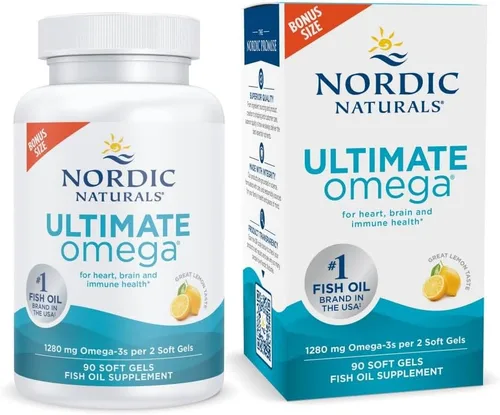 Miniatura 11 de Nordic Naturals Ultimate Omega, sabor a limón, 210 geles suaves, 1280 mg de omega-3, aceite de pescado de alta potencia con EPA y DHA, promueve