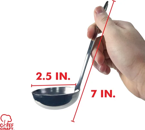Miniatura 4 de Chef Craft Select Cucharón para servir, 8 pulgadas, acero inoxidable