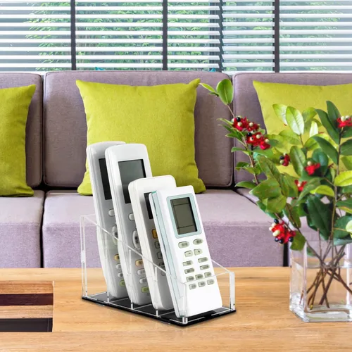 Miniatura 2 de Yes!Fresh Soporte organizador de control remoto de TV, 4 compartimentos, cepillo de maquillaje y soporte para lápices para aire acondicionado