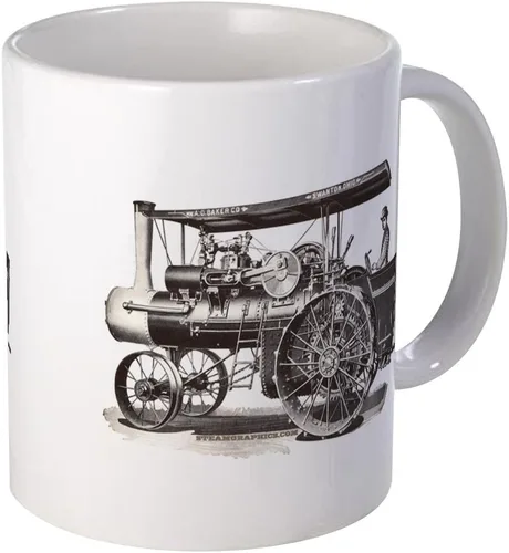 Miniatura 4 de CafePress Baker Steam Tractor Mug Taza de café de cerámica de 11 oz (11.0 fl oz)