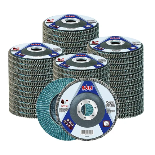 Miniatura 17 de Sali Paquete de 10 Discos de Láminas de Circonia Grano 40 de 4.5" x 7/8 Pulgadas Disco de Lijado Tipo Bisel #29 Grado Premium e Industrial Rueda