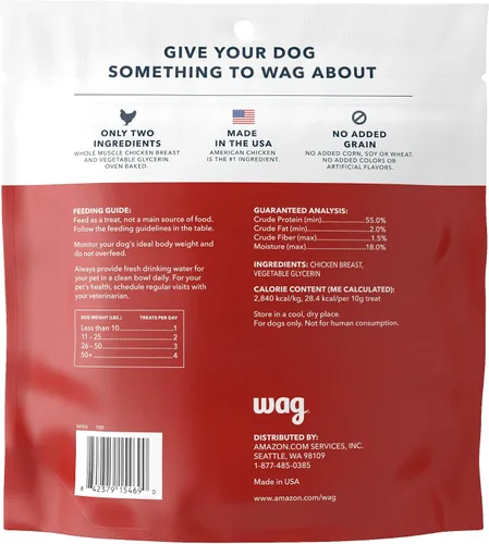 Miniatura 4 de Snack para perro Amazon Brand Wag Jerky, bolsa de 453gr