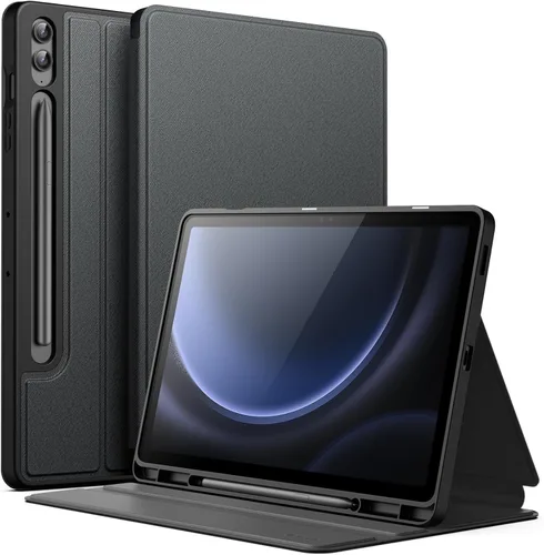 JETech Funda para Samsung Galaxy Tab S9 FE+ / S9 FE Plus de 12.4 pulgadas con soporte para S Pen, funda protectora tipo folio delgado con soporte