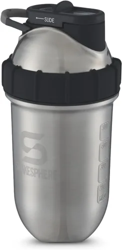 Miniatura 14 de SHAKESPHERE Botella agitadora de acero inoxidable - Botella agitadora de proteína aislada de 24 onzas para bebidas calientes y frías - Ideal