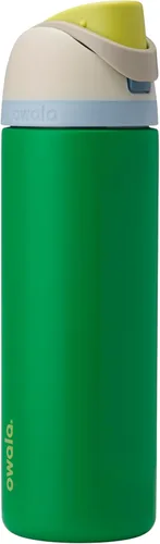 Miniatura 39 de Owala FreeSip - Botella de agua aislada de acero inoxidable con popote, botella de agua deportiva sin BPA, ideal para viajes, 32 onzas, verde putting