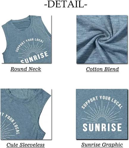 Miniatura 3 de Women Mountain Explorer Sunrise Graphic Tank Tops Girls Trip T-Shirts Athletic Workout Hiking Camping Adventure Summer Tees