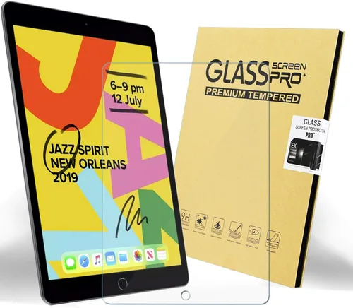 Miniatura 2 de KIQ Funda protectora protectora de pantalla de vidrio templado para iPad 9, 8, 7, 10.2, transparente, sensible al tacto, resistente a los arañazos