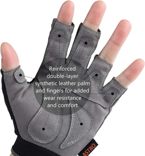 Miniatura 4 de BASSDASH Guantes de pesca Astro para hombres y mujeres, guantes sin dedos para pesca deportiva, kayak, remo, vela, MTB Gris