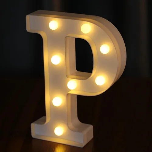 Miniatura 36 de Letras Iluminadas, Luces de Letras LED 26 del Alfabeto, Letra Iluminada Decorativa, Letras de Marquesina LED que Funcionan con Pilas para Fiesta
