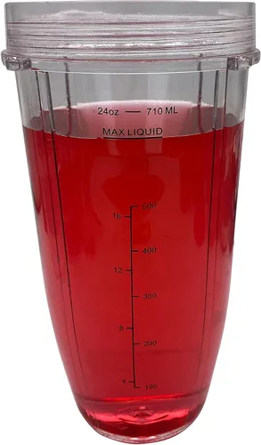 Miniatura 3 de Taza de repuesto de 18 oz/24 oz con tapa de boquilla con cuchillas extractoras Pro con engranajes de 6 machos, compatible con Nutri Ninja Pro