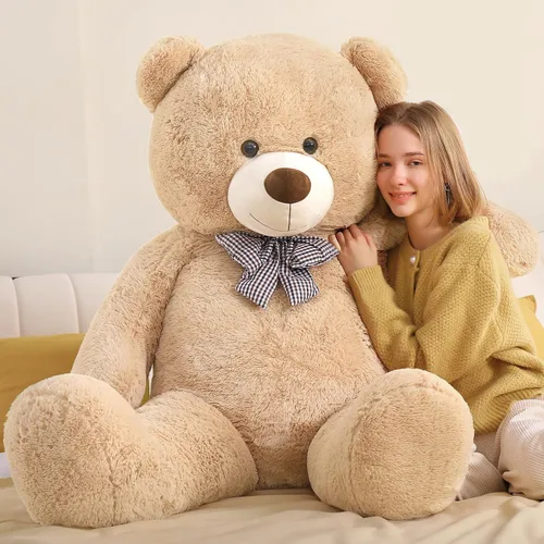 Miniatura 14 de Toys Studio - Adorable oso de peluche gigante, de 36 pulgadas, color gris, felpa suave, para novias y niñas Azul